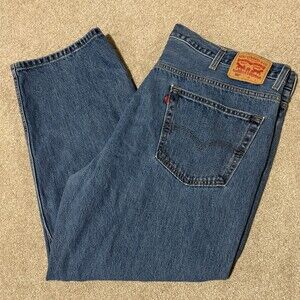 Levis 550 Mens Relaxed Fit Straight Leg Jeans 46x30 Medium Wash Blue Denim